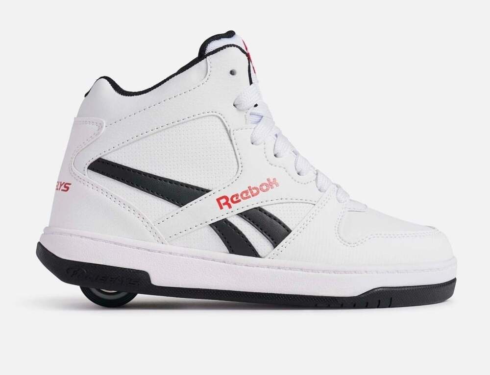Heelys x Reebok BB 4500 Mid Shoes with Wheels White Black Red